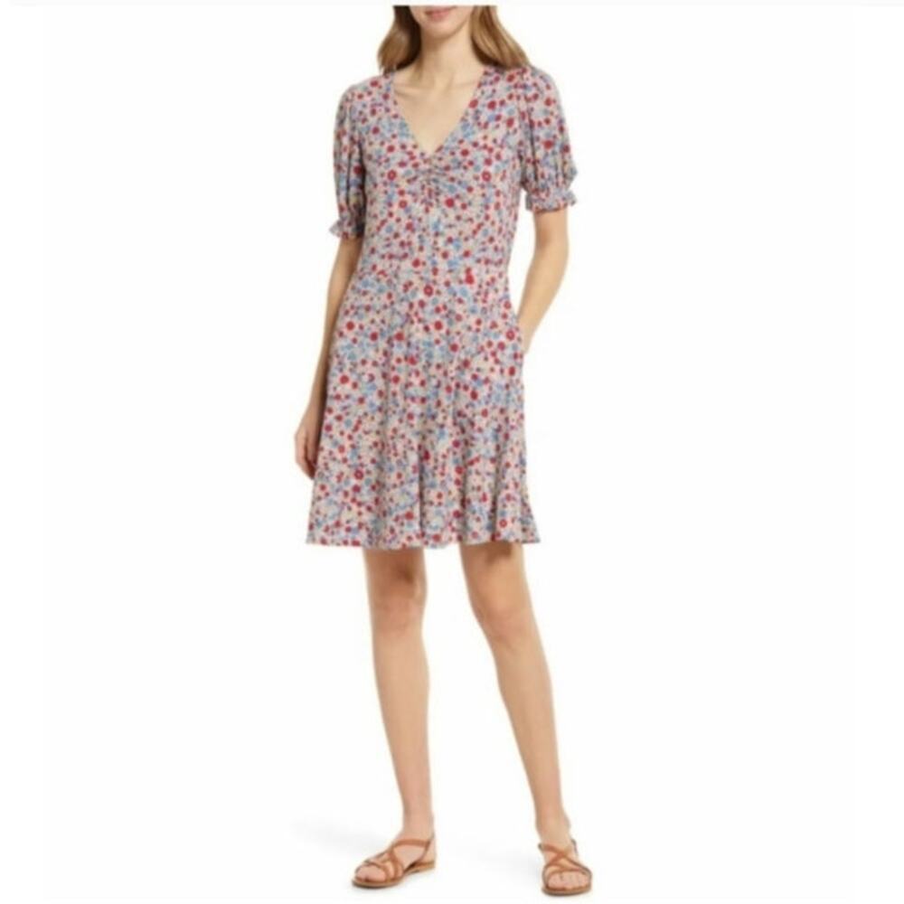 Boden Floret Cluster Puff Sleeve Jersey Dress Size:‎ 8